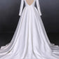 Vintage Backless White Wedding Dresses With Sleeves Elegant Wedding Gowns