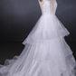 Charming V-neck Lace Wedding Dresses Elegant Backless Wedding Gowns