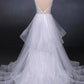 Charming V-neck Lace Wedding Dresses Elegant Backless Wedding Gowns
