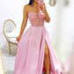 Modest A-line Sweetheart Long Prom Dresses Fashion Prom Gowns