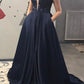 Formal A-line Long Elegant Prom Dresses With Pockets Fashion Dresses