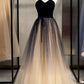 Sparkly Strapless Beautiful Ombre Tulle Long Lace Up Prom Dresses Party Dresses