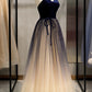 Sparkly Strapless Beautiful Ombre Tulle Long Lace Up Prom Dresses Party Dresses