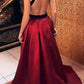 Affordable Long A-line Prom Dresses For Women Simple Party Dresses