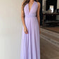 Simple V Neck Sleeveless Chiffon Bridesmaid Dresses