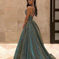 Sparkly Spaghetti Straps Prom Dresses Backless Ball Gown