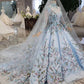 Stunning Long Sleeves Tulle Wedding Dresses with Embroidery Bridal Gown
