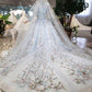 Stunning Long Sleeves Tulle Wedding Dresses with Embroidery Bridal Gown