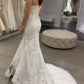 Sweetheart Sweep Train Mermaid Wedding Dresses with Beading