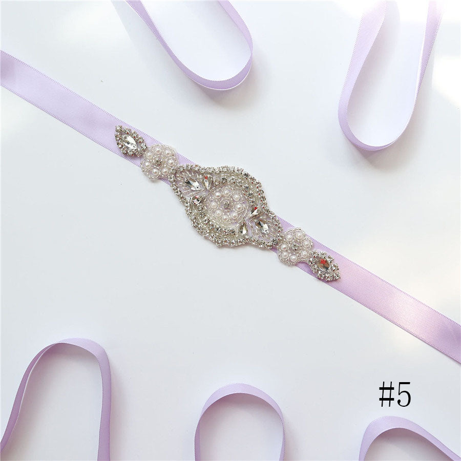 Handmade Crystal Sashes Wedding Dress Accssories Prom Dress Belt A03