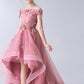 Gorgeous Off the Shoulder With Lace Appliques Sleeveless High Low Tulle Flower Girl Dresses