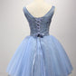 Luxurious A-line Straps Knee Length Short Tulle Homecoming Dresses