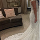 Vintage Off Shoulder Deep V Neck Mermaid Lace Wedding Dresses