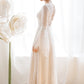 Bohemia Simple Elegant Lace Beach Wedding Dresses With Long Sleeves