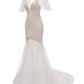 Spaghetti Straps Mermaid Long Lace Beach Wedding Dresses With Sleeves