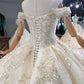 New Arrival Long Off The Shoulder Ball Gown Lace Wedding Dresses