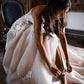 Gorgeous Sweetheart Front Split Tulle Wedding Dresses With Appliques