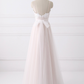 Girly Spaghetti Straps Long A-line Floor Length Wedding Dresses