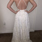 Charming Halter Sleeveless Lace A Line Backless Beach Wedding Dresses
