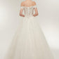 Gorgeous Off Shoulder Lace Ball Gown Wedding Dresses