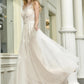 Elegant One Shoulder Sleeveless Tulle Appliques Wedding Dresses