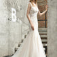 Charming Lace Sleeveless Mermaid Wedding Dresses
