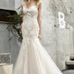 Charming Lace Sleeveless Mermaid Wedding Dresses S35396