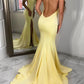 Elegant Simple Mermaid Backless Long Prom Dresses Party Dresses
