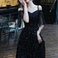 Charming Black Short Modest Cocktail Dresses Homecoming Dresses