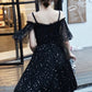 Charming Black Short Modest Cocktail Dresses Homecoming Dresses