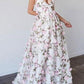 Chic A-line Spaghetti Straps 3D Floral Lace Long Prom Dress