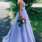 Sparkly Lavender A-Line Custom Pageant Dresses Formal Evening Dresses Long Prom Dresses