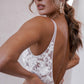 Luxurious Mermaid V Neck Lace Wedding Dresses with Slit