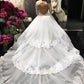 Gorgeous Deep V Neck Long Sleeves Lace Appliques Wedding Dresses