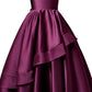 Burgundy Stain Sleeveless Ruffles Princess Gown Flower Girl Dresses