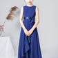 Dark Blue Sleeveless Chiffon Ruffles Flower Girl Dresses