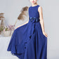 Dark Blue Sleeveless Chiffon Ruffles Flower Girl Dresses