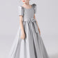 A Line Silver Short Sleeve Floor Length Elegant Flower Girl Dresses With Bownot