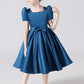 A Line Red Short Sleeve Flower Girl Dresses With Bownot