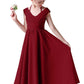 A Line Chiffon Sleeveless Flower Girl Dresses With Pleats