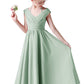 A Line Chiffon Sleeveless Flower Girl Dresses With Pleats
