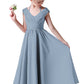 A Line Chiffon Sleeveless Flower Girl Dresses With Pleats