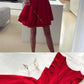 Sexy Red Satin Sleeveless A Line V Neck Homecoming Dresses