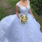 Gorgeous Tulle Ball Gown Lace Wedding Dresses with Appliques