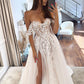 Gorgeous A Line Sweetheart Tulle Wedding Dresses with Appliques