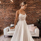 Fairy A Line V Neck Chiffon Wedding Dresses with Appliques
