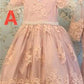 Cute Pink Lace Short Sleeves Beading Flower Girl Dresses,Baby Dresses F41 - Ombreprom