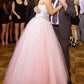 Chic Sweetheart Sleeveless Beading Appliques Tulle Floor Length Prom Dresses