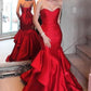 Simple Red Mermaid Sweetheart Long Prom Dress Formal Gowns
