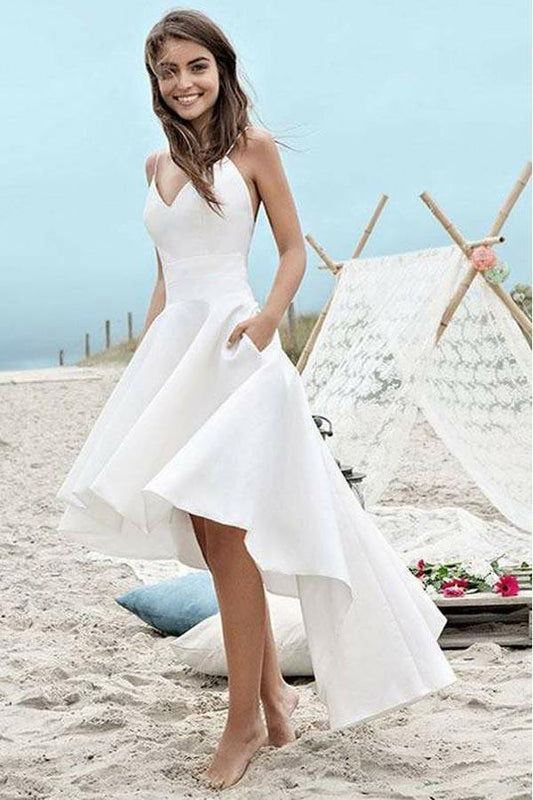 Short beach deals wedding dresses